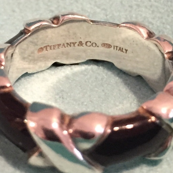 Tiffany Black Enamel Signature Band Ring - Picture 4 of 7